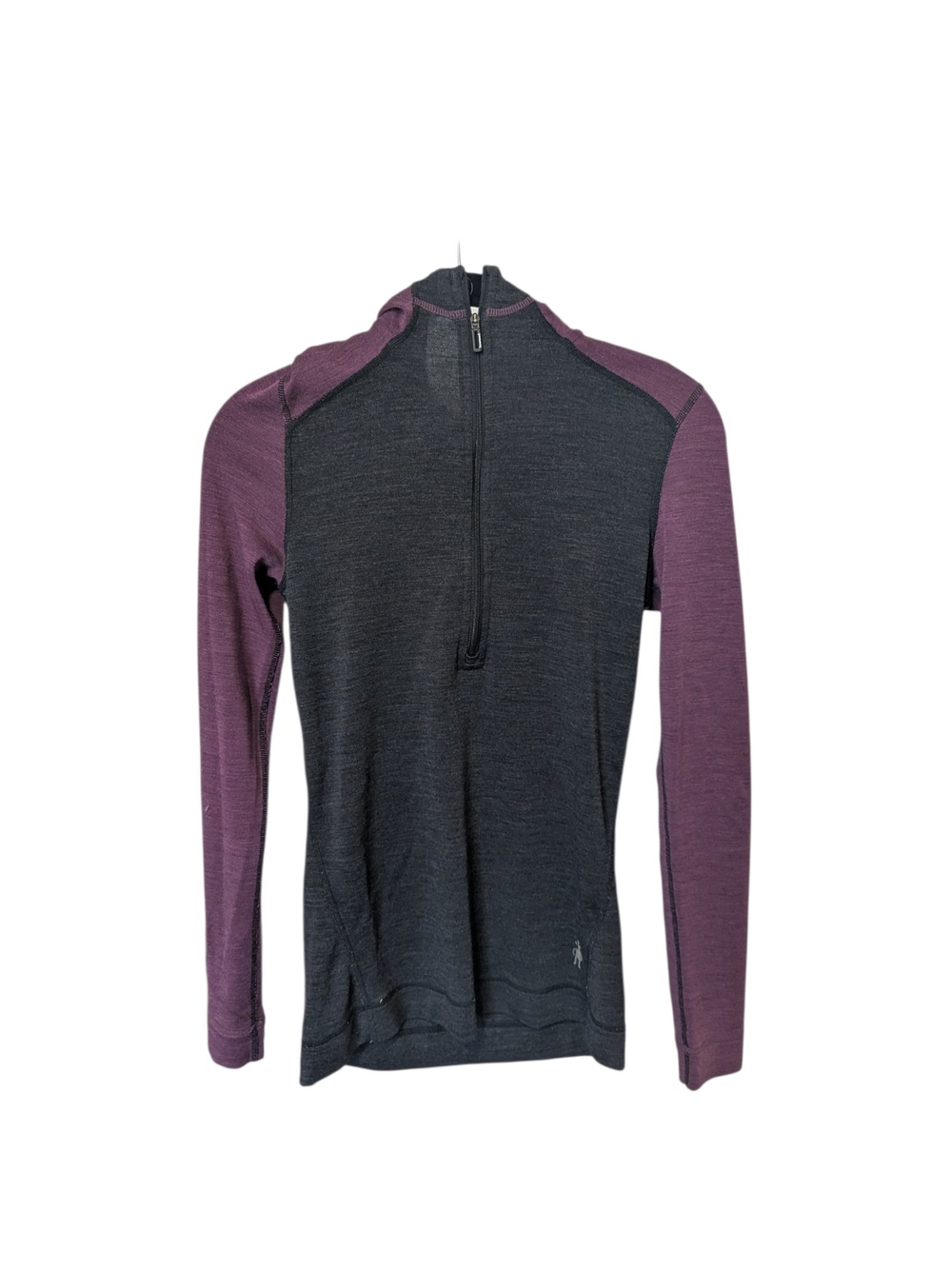 Smartwool Women's Merino 250 Charcoal and Plum 3/4 Zip-Front Size S